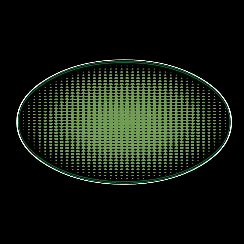 Oval green dots, with frame