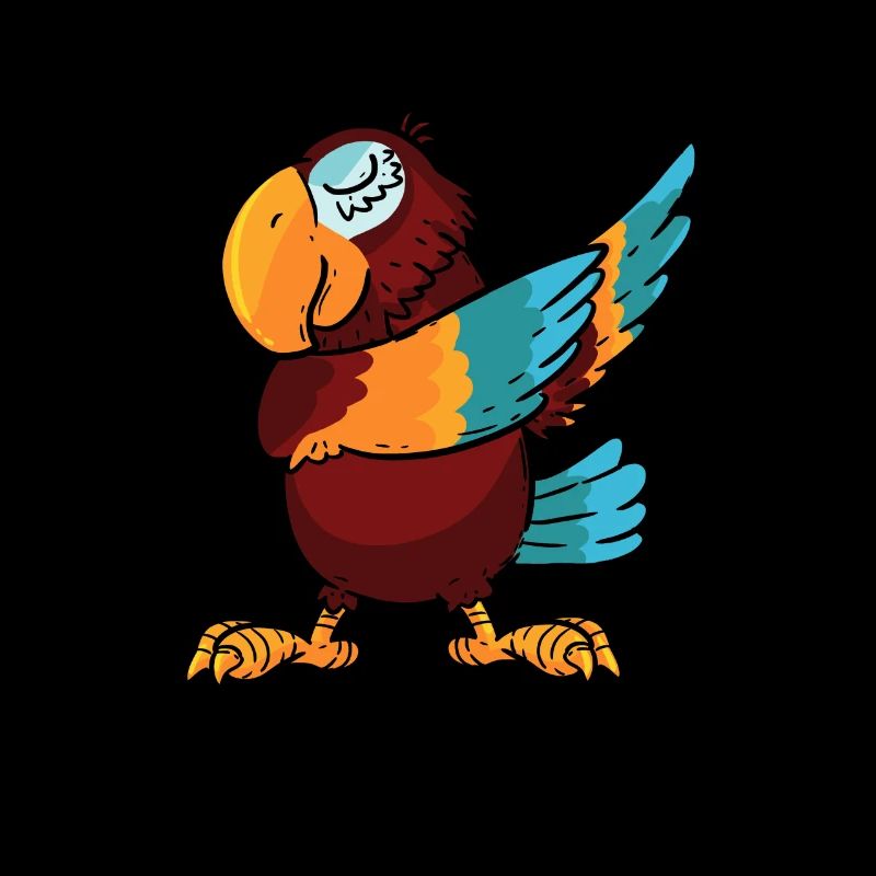 Dabbing Macaw Parrot Dab Dance Bird Gift