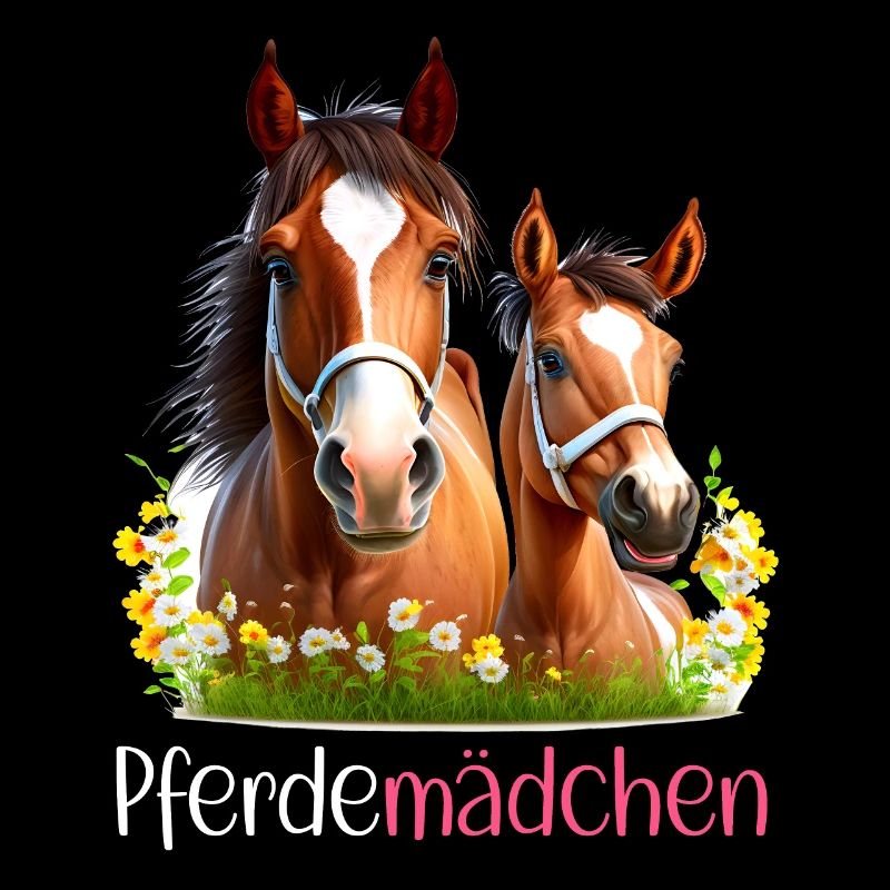 Pferdemädchen Pferdeshirt Pferd Fohlen Mädchen