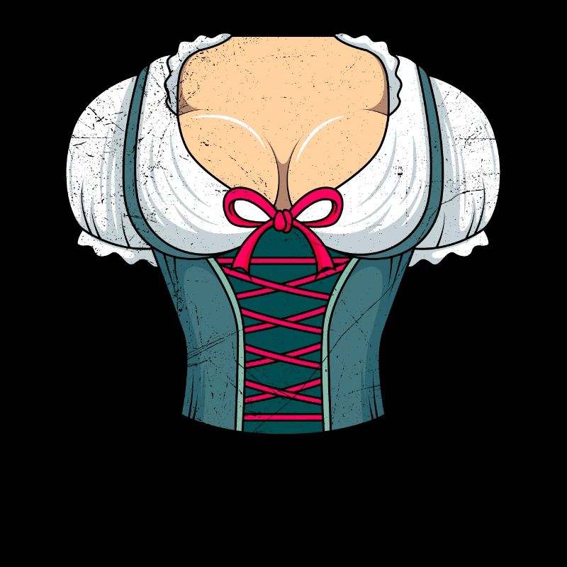 Dirndl bayersk skjorte med tradisjonell drakt