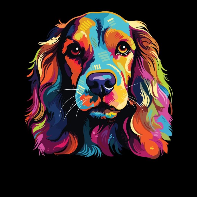 Akvarel farverig cocker spaniel