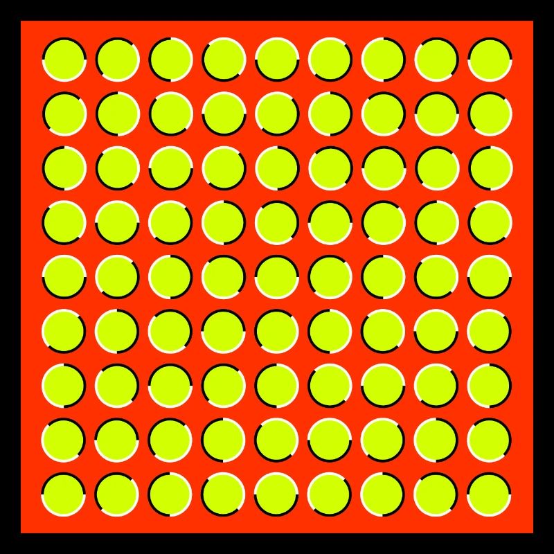 optical illusion - moving circles
