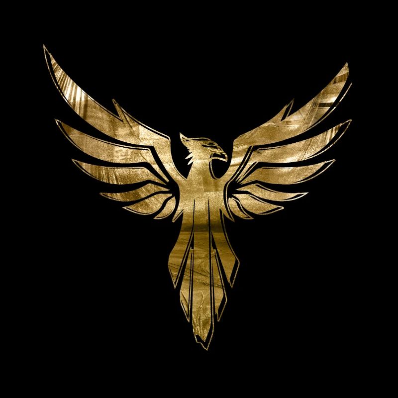 phoenix,vogel,graffiti,gold