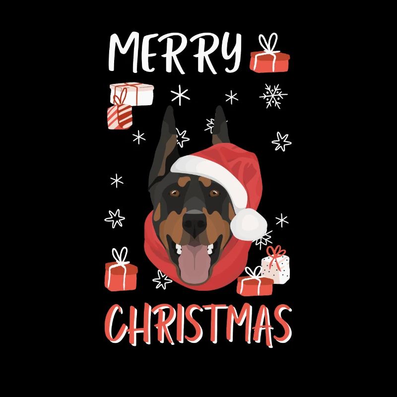 Doberman Merry Christmas