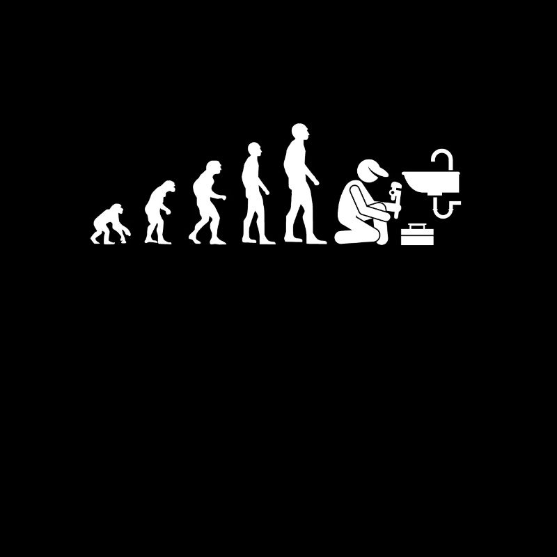 Evolution Klempner Humor Klempner Mann lustig