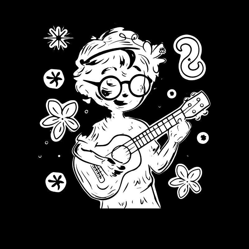 Ukulele Child Drawing