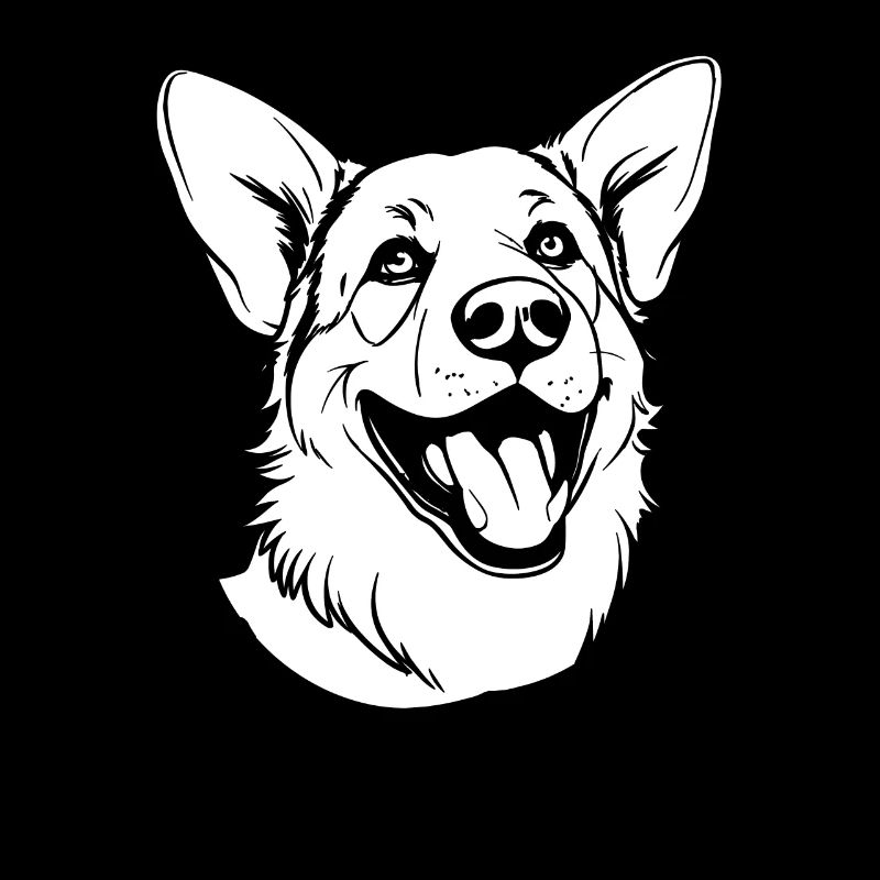 Schäferhund Lächelnd