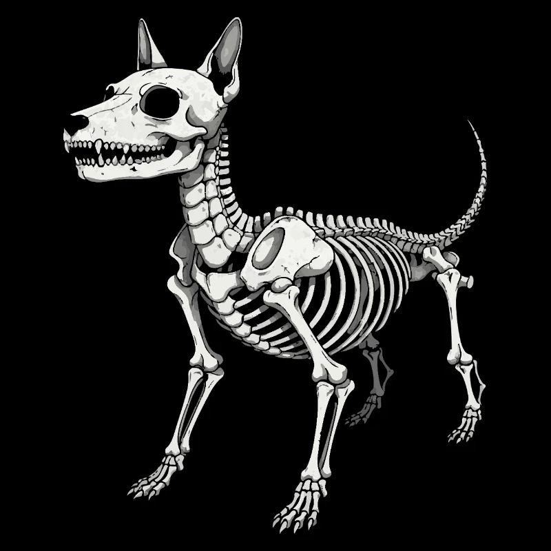 Impression de l’anatomie du chien squelettique
