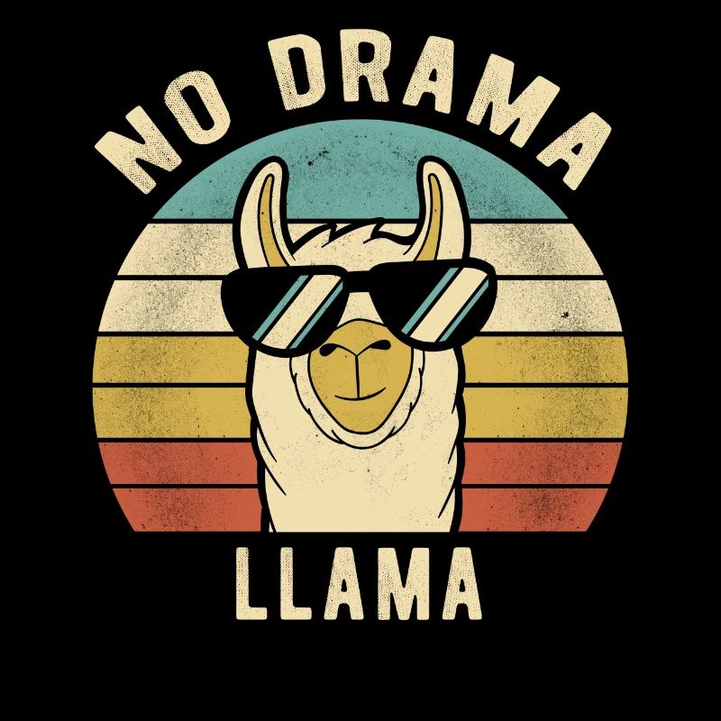 Rétro de lama - aucun cadeau drôle de drame LLama