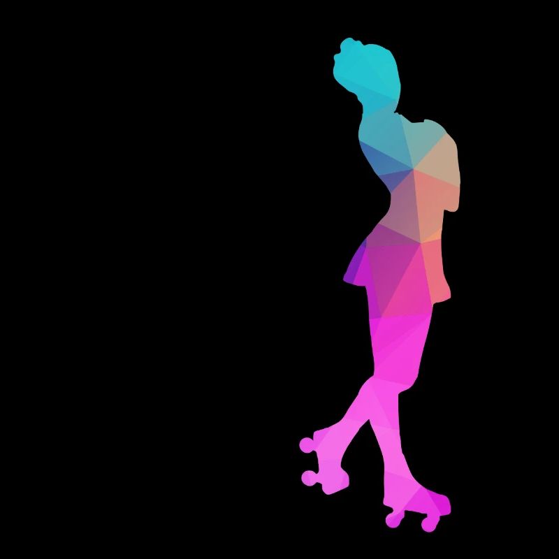 Roller Skating Roller Skate Pirouette Polygon Gift