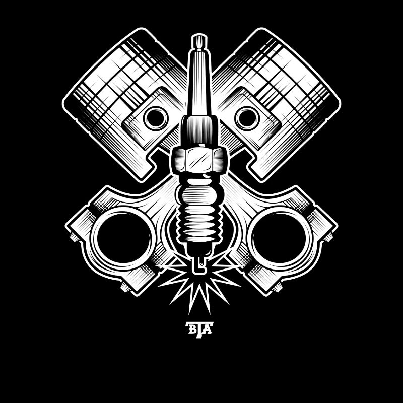 piston cylinder spark plug motorcycle