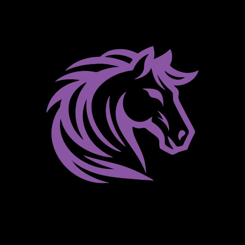 Design de cheval violet cool