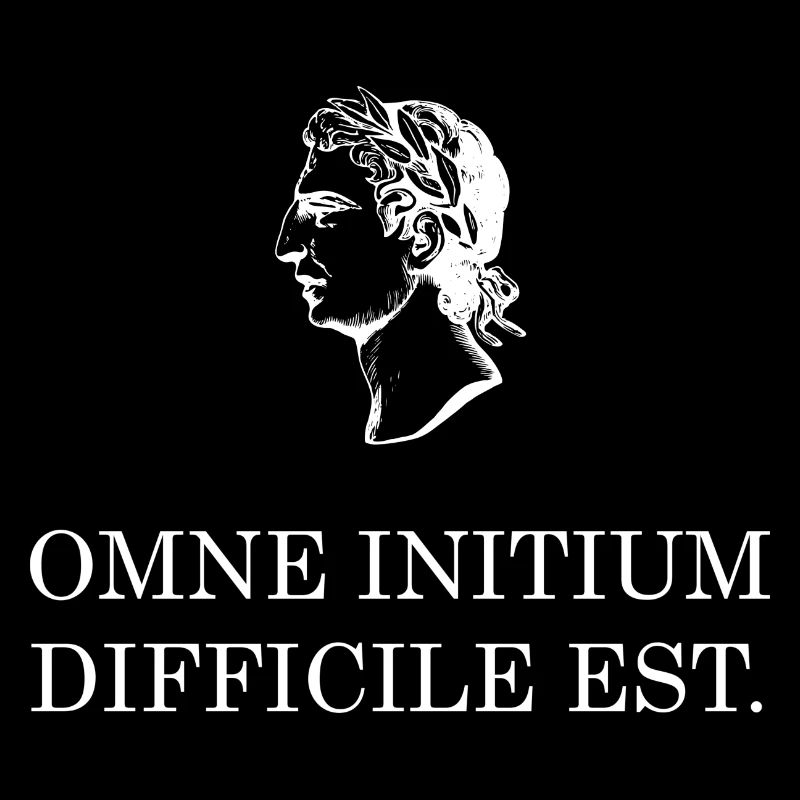 tout début est difficile latin blanc