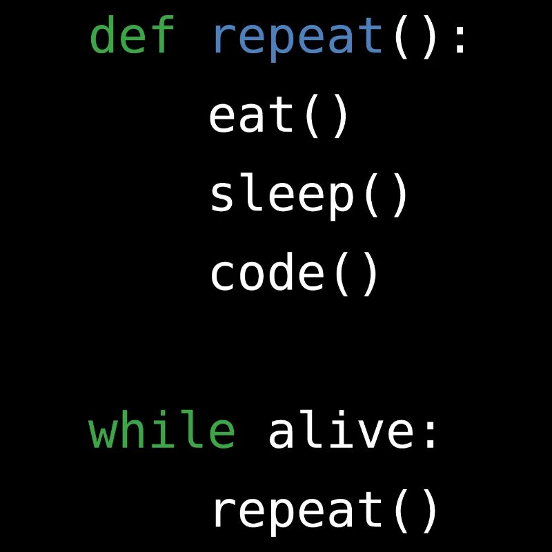 Mangez le code de sommeil répétez