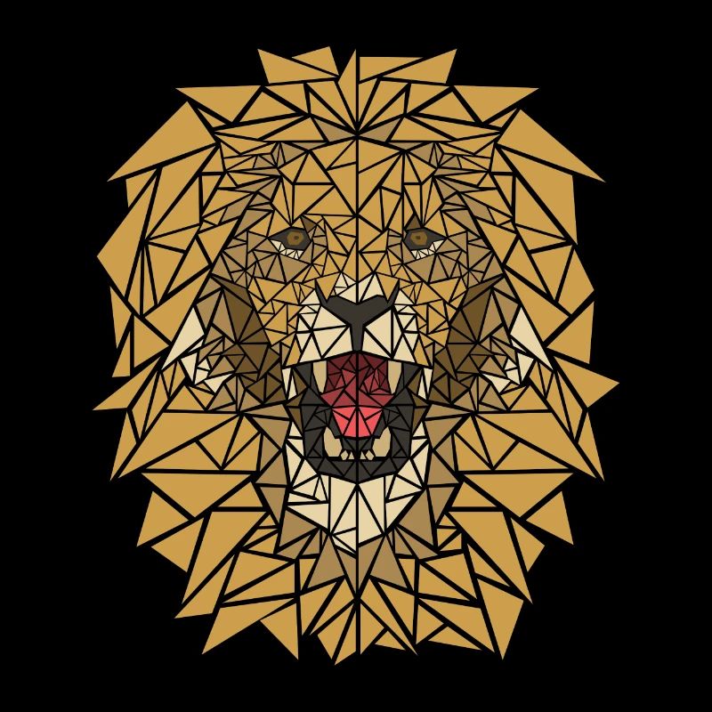 Löwe - Polygon Motiv - Geometrisch Geschenk