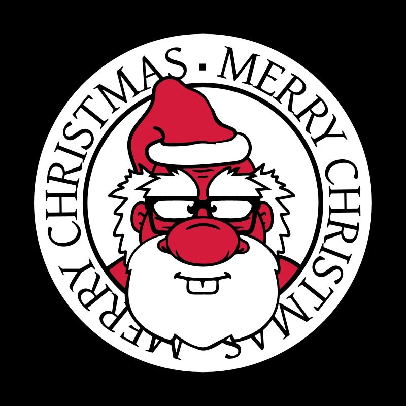 santa claus round circle stamp nikolaus weihnac