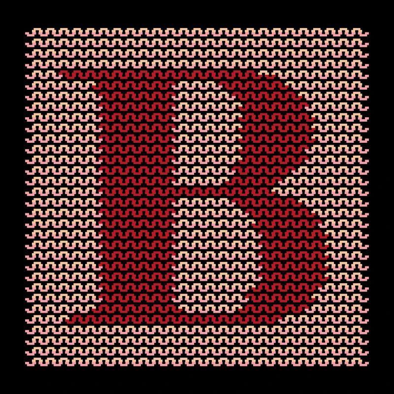 Garn Serif Buchstabe B Rot