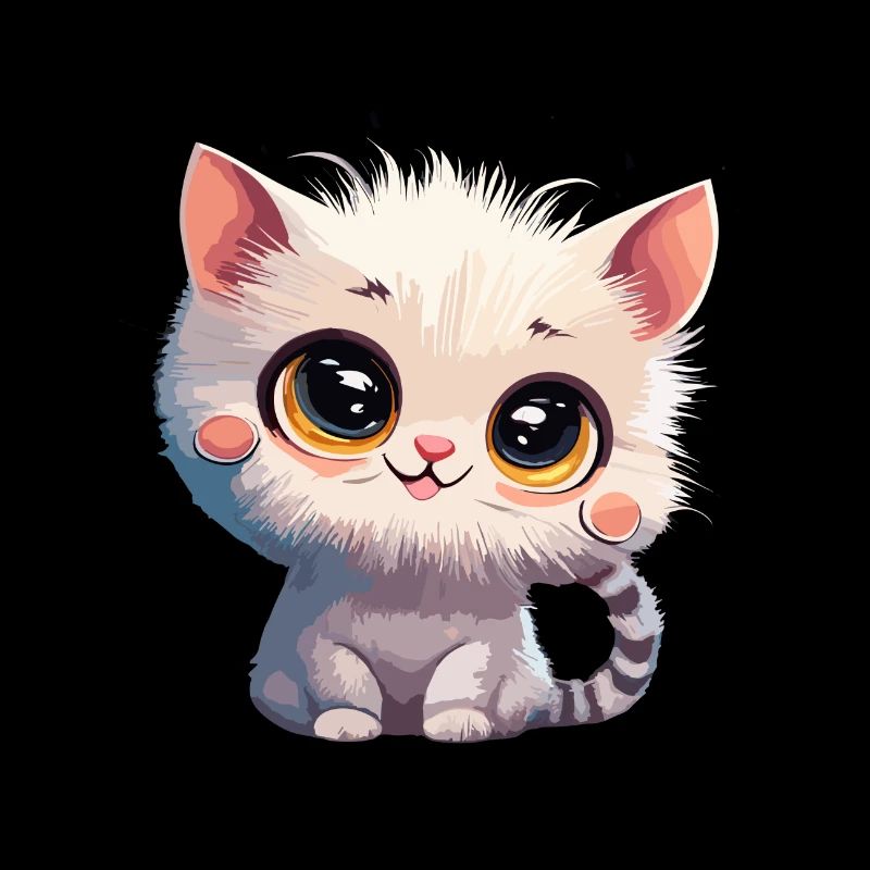 Chaton blanc mignon