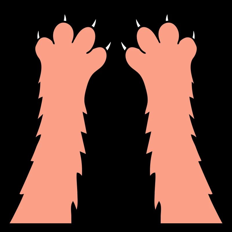 Chats, griffes, pattes, pattes, griffes acérées, grattage