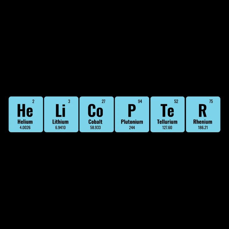 Periodisches System der Elemente Hubschrauberpilot Chop