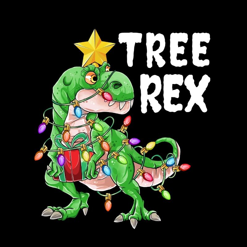Funny Tree Rex Christmas T-Rex Dinosaur Xm