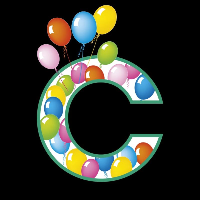 Buchstabe C Luftballons