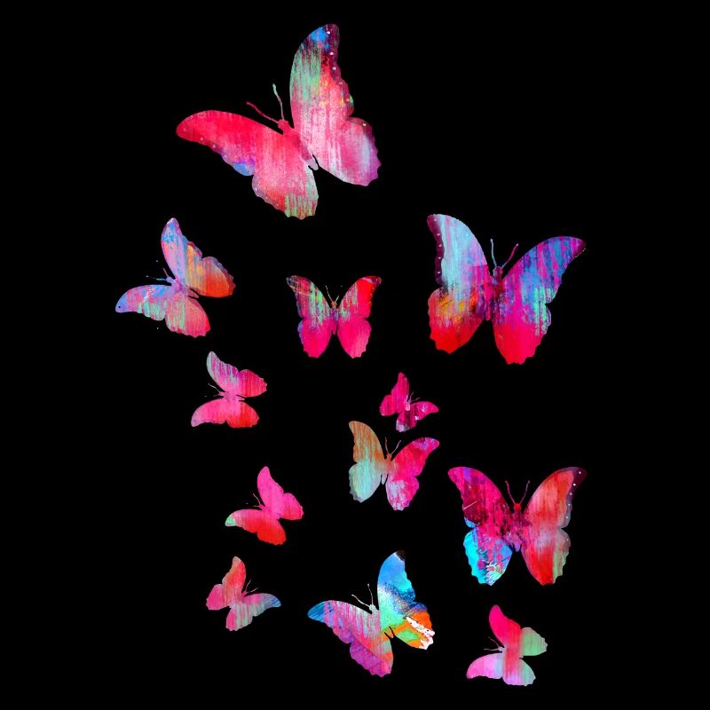 Papillon, butterfly, essaim, voler