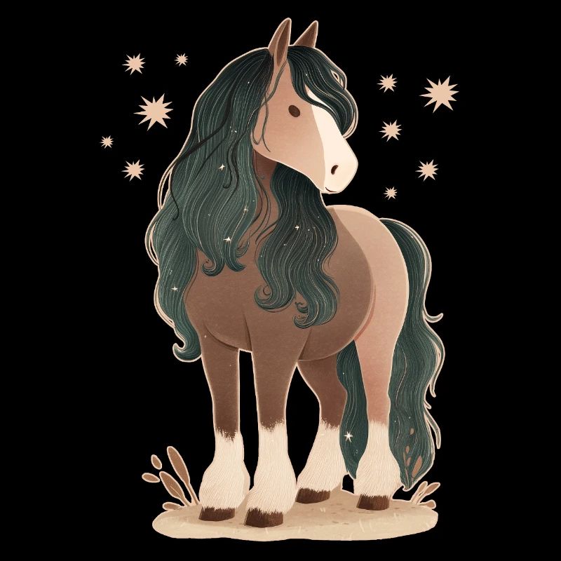 Cheval avec des étoiles