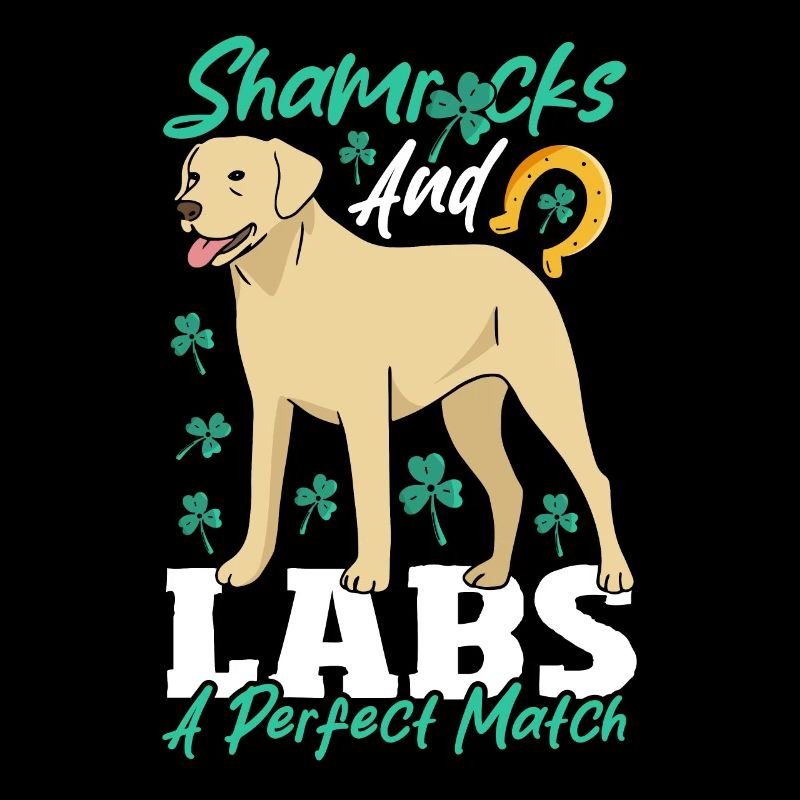 Labrador, propriétaire du laboratoire, Paw, joyeuse Saint-Patrick