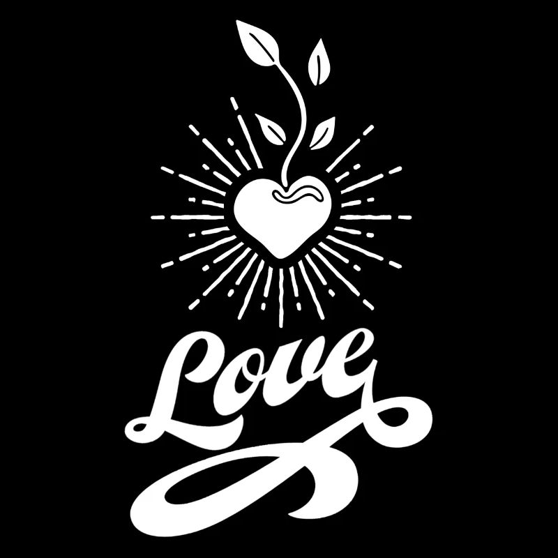 Statement-Shirt: LOVE with growing Heart