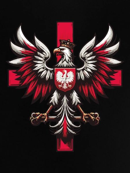 Poland Flag Coat of Arms Polish Eagle with Crown