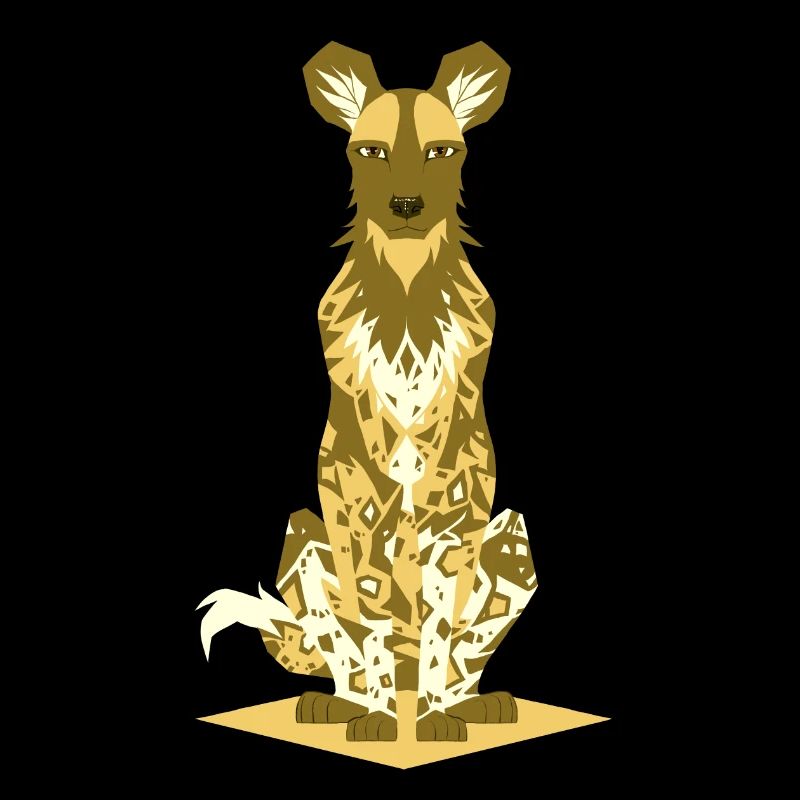 geometric african wild dog