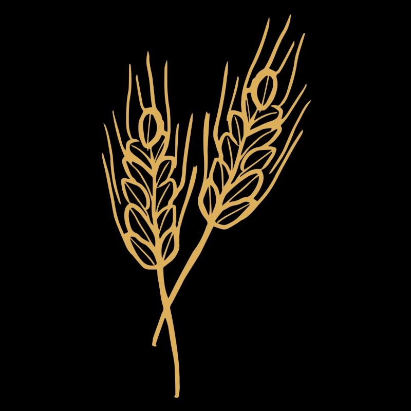 Weizen Illustration Brotbäcker Geschenkidee