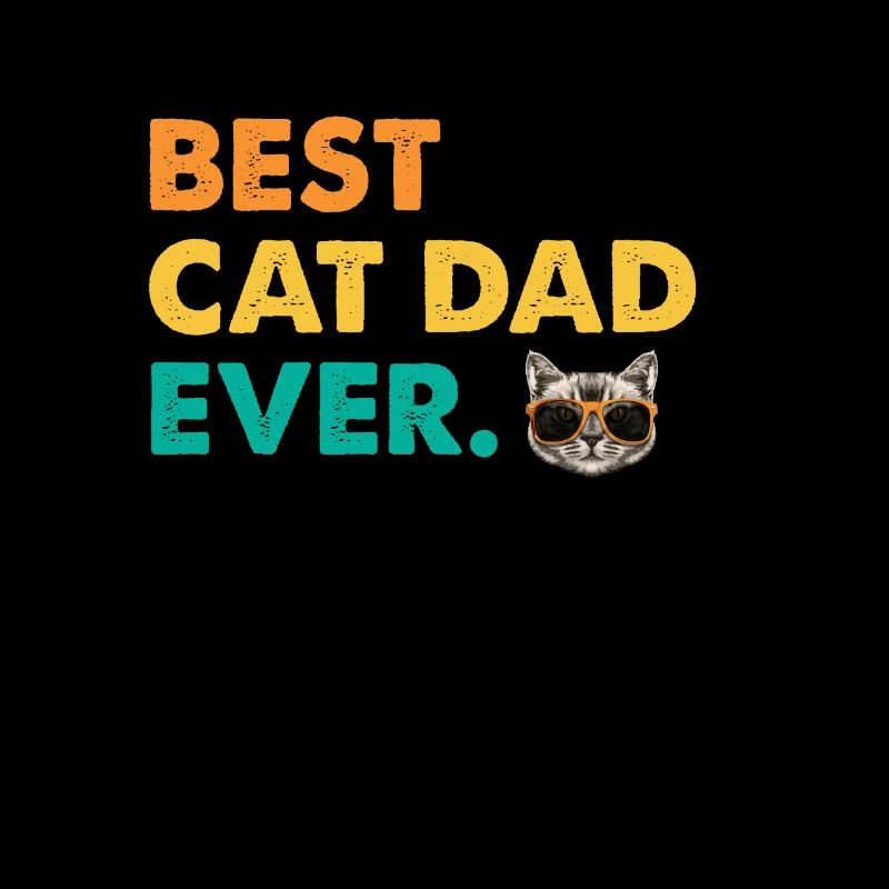 Vintage Best Cat Dad Daddy Retro