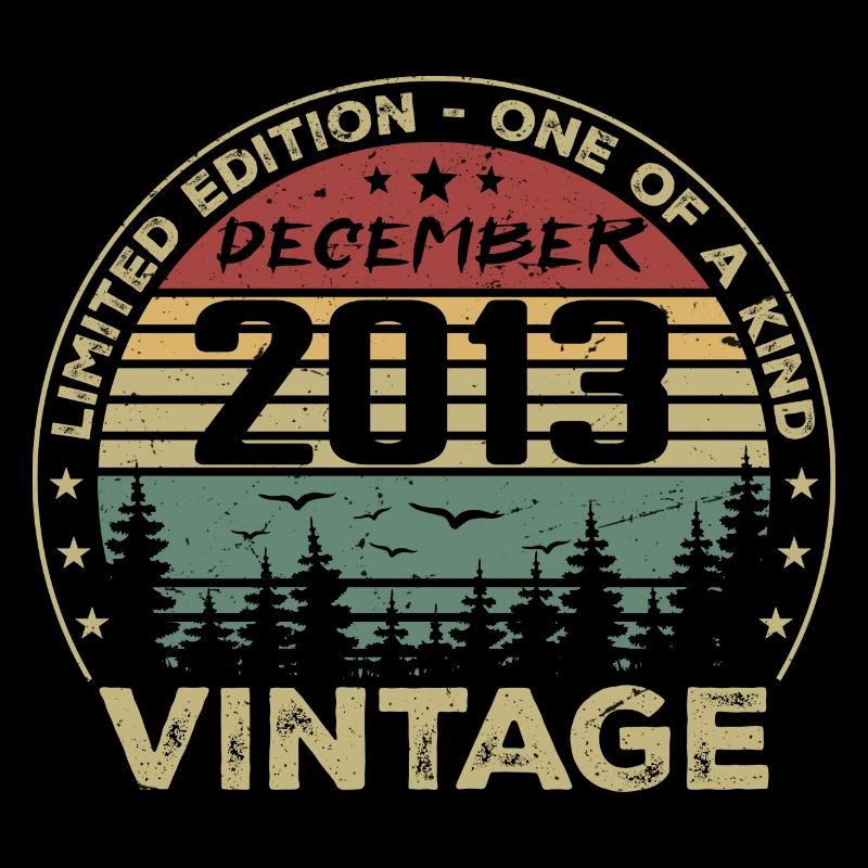 Retro Vintage Dezember 2013 Geburtstagsgeschenk