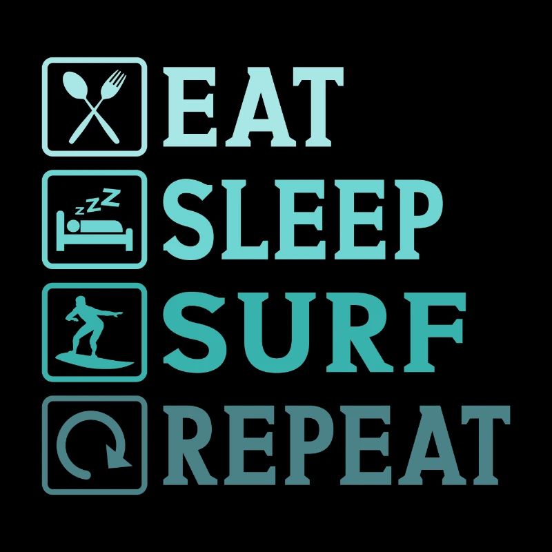 Manger dormir surfer répéter