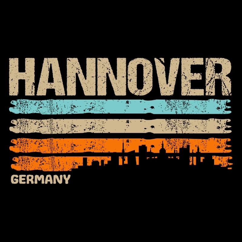 Hanovre Basse-Saxe Ville Skyline Vintage Retro
