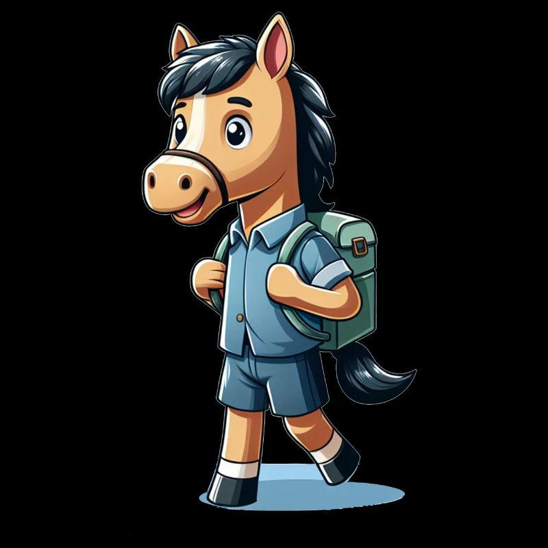 Mignon cheval d’écolier
