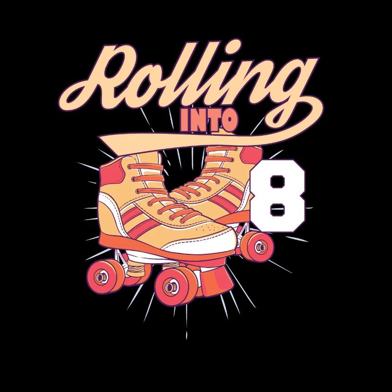 Rolling Into 8 Roller Skating Birthday Party