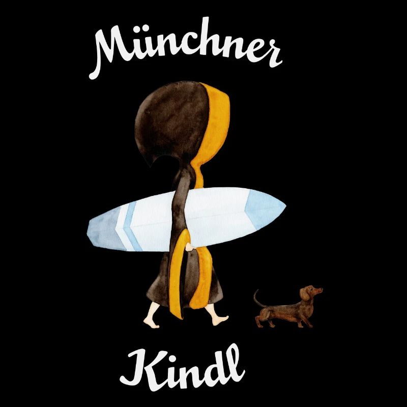 Münchner Kindl "Eisbach Surfer" mit Dackel