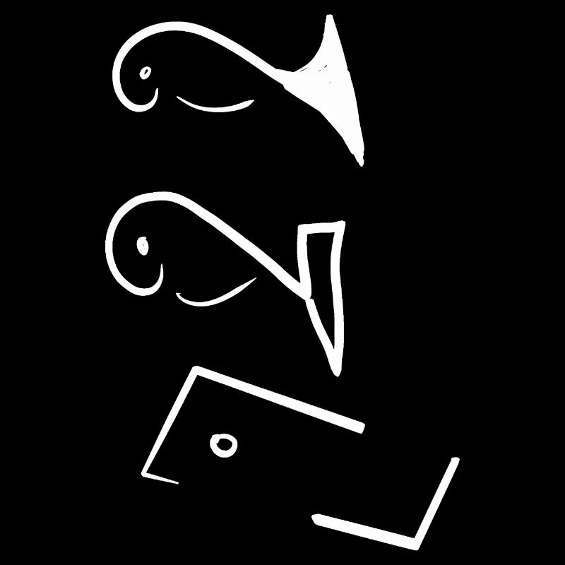 Art minimaliste de lignes de poisson