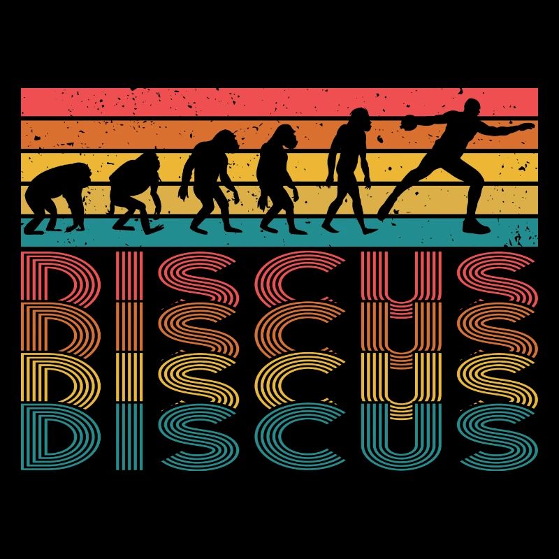 Diskus Athlete Vintage Retro Discus Werfer