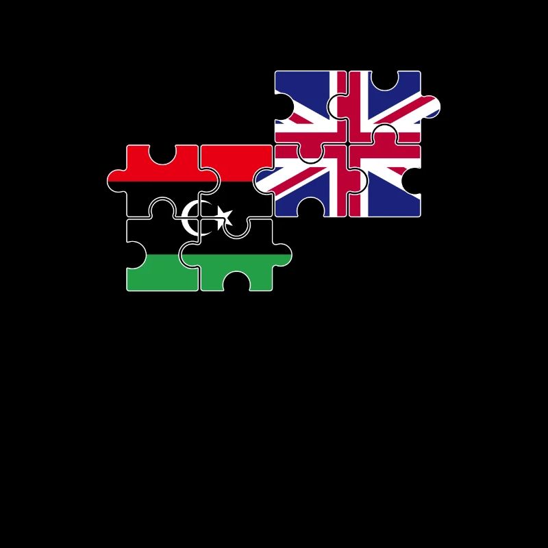 Libyen UK Flagge Britisch Libysch