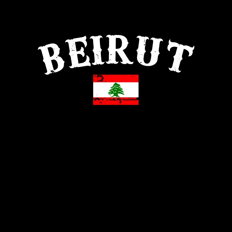 Beyrouth Liban Vintage drapeau libanais