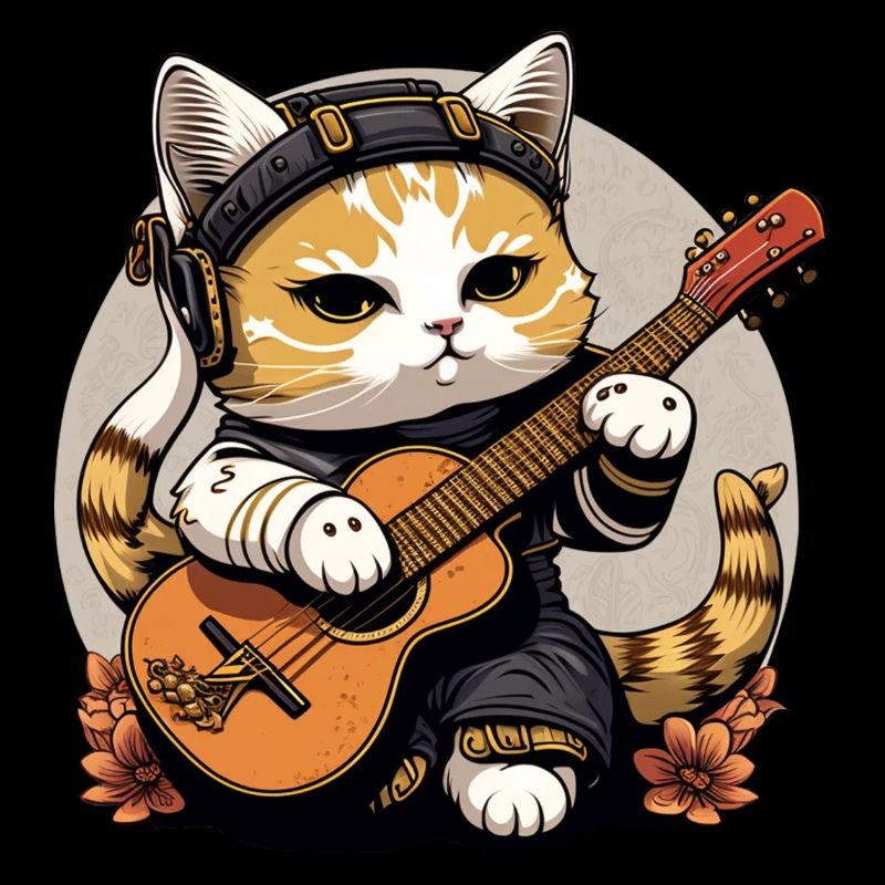 Guitariste Cat Chibi