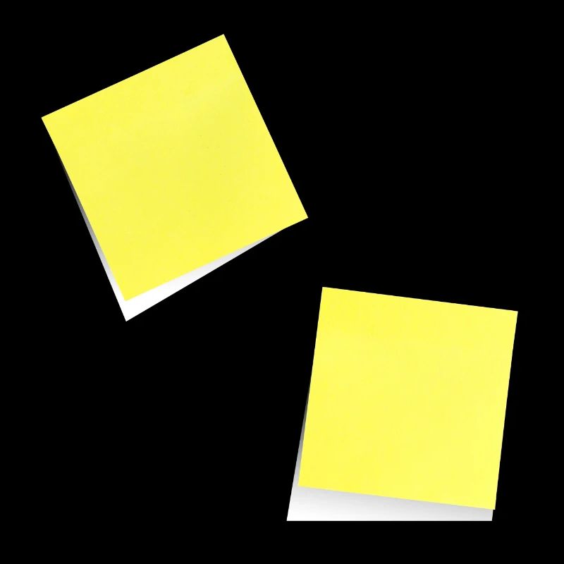 gelber Notizzettel , Klebezettel , sticky note