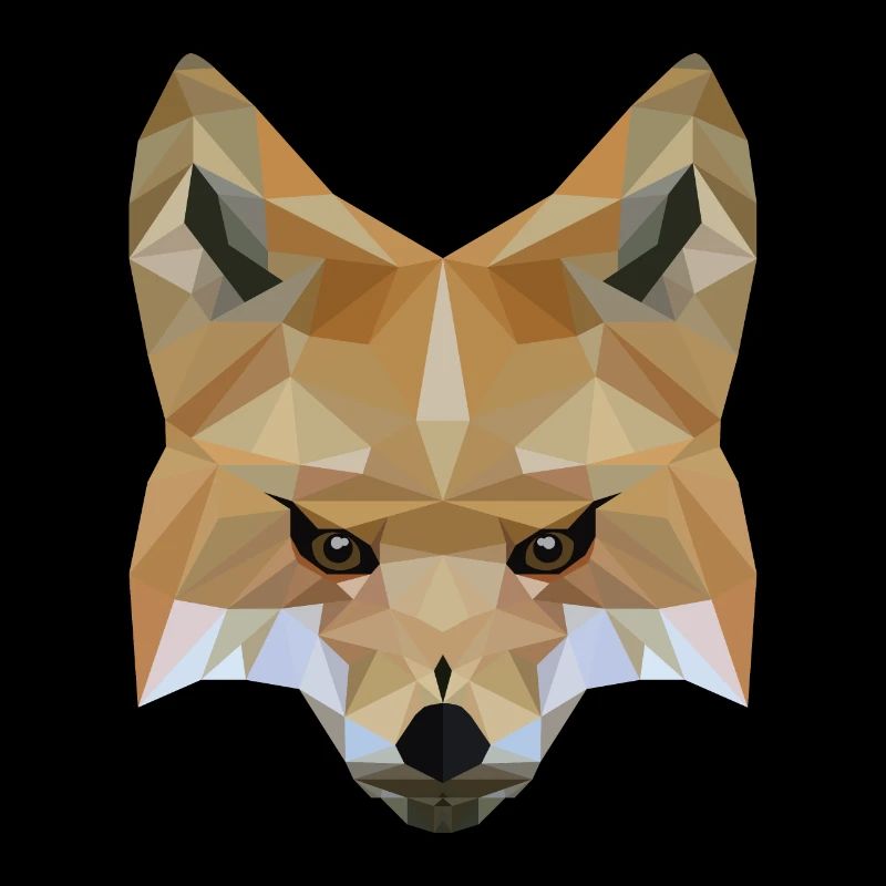 Low Poly Art Fox - Geschenkidee