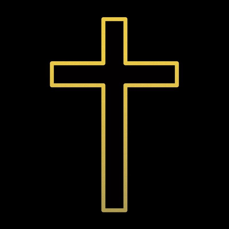 Schwarz-Gelb-Kreuz-Kirche Jesus Christus Cool