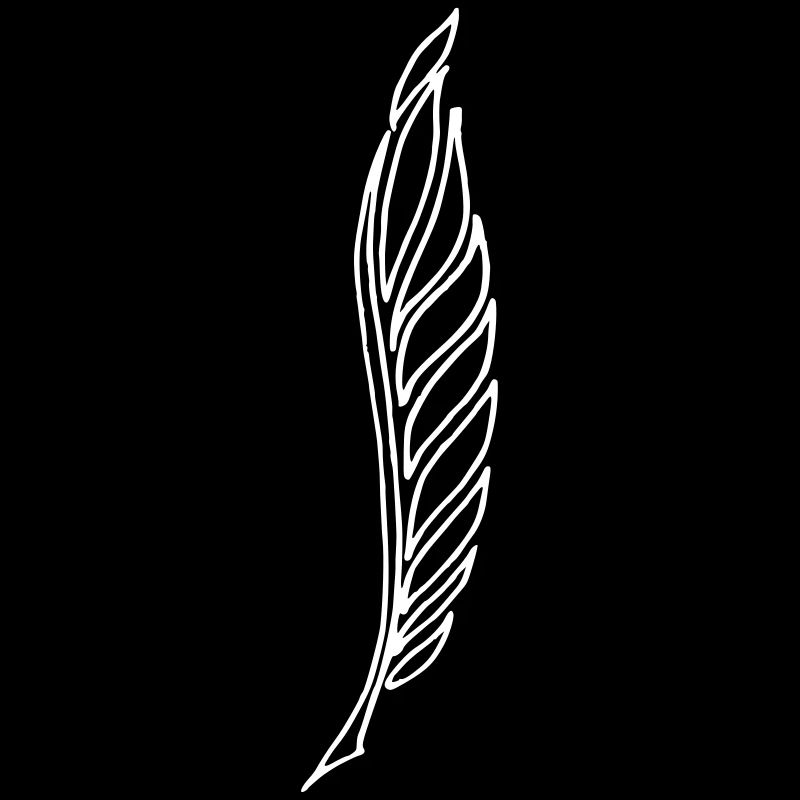 Bird feather pen holder