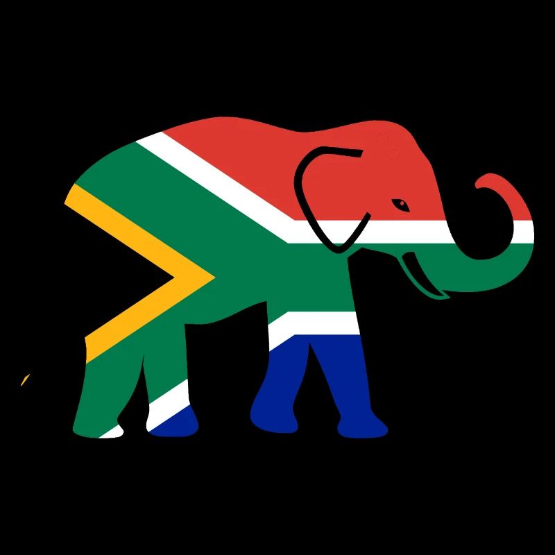 Afrique du Sud Drapeau Afrikaans Suid-Afrique Eléphant